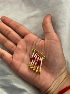 Unique Trending Beaded Safety Pin Brooch 🤍❤️😍🧷