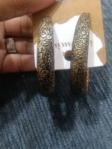 Vintage Floral Hoop Earrings