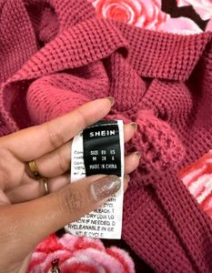 Cozy Knit Midi Dress with Balloon Sleeves
