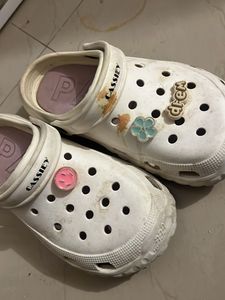 White Clogs with Charms