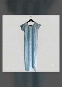 Comfortable light blue cotton nighty