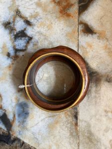 Wooden &amp; Gold Tone Bangle Set