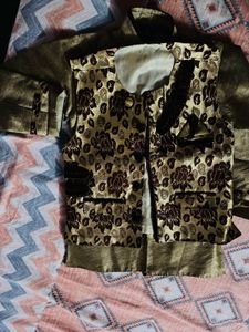 Elegant Brocade Kurta Set with Scarf (each 550)