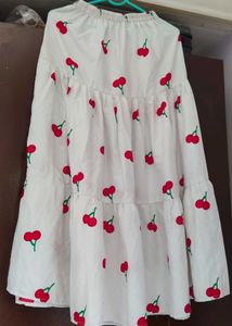 Cute Cherry Print Skirt