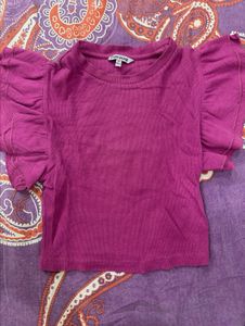 Cute Pink Ruffle Top