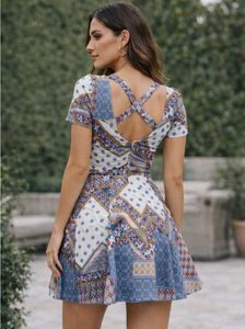 Patterned Mini Dress