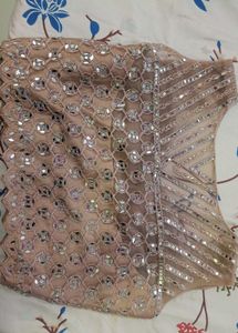 heavy mirror work lehenga