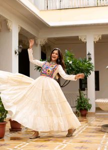 Elegant Ethnic Fully Flared Gown