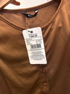 Brown Button-Down Tank Top