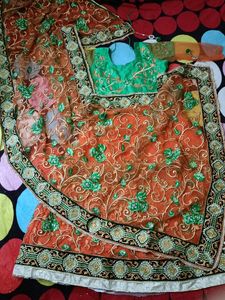 Party Wedding Gown/ Dupatta,