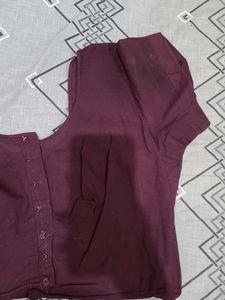 Maroon Cotton Blouse