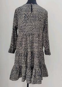Leopard Print Tiered Dress