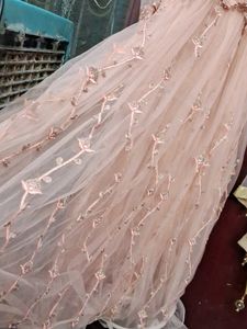 Elegant Peach Embroidered Anarkali