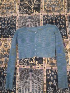 Cropped Knit Cardigan