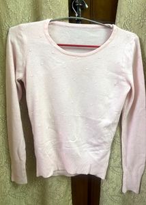 Pink Embellished Sweater