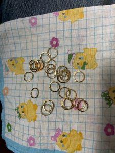 Gold Plated Nose/Ear Rings Set