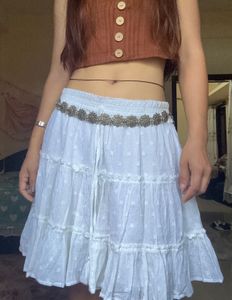 y2k white skirt