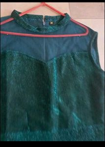 Elegant Green Sparkle Maxi Dress