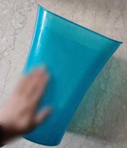 Turquoise Plastic Bin