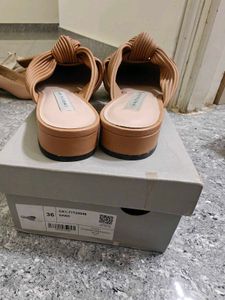 Charles &amp; Keith nude knotted Mules