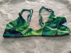 65.Tropical Green Bikini Top
