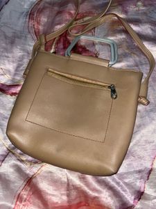 beige elegant sling bag