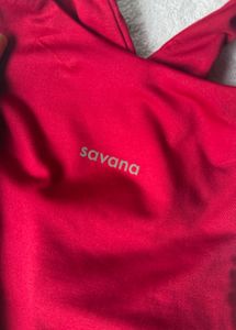 Stylish Red Mesh Halter Sports Bra