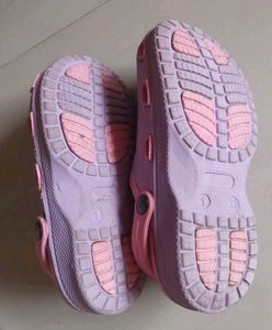 Kids 7-8.5 years girls cute Purple &amp; Pink Clogs