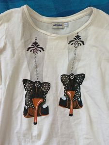 Chic Embellished Long Sleeve Top with Bow Detail