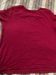 Allen Solly Red Textured Top