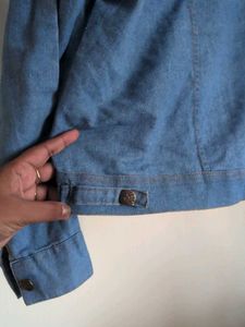 Stylish Denim Jacket with Text Detail