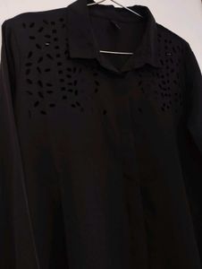 ✨Premium Black🖤 Laser Cut Shirt