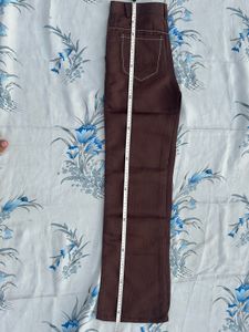 Brown Corduroy Flared Pants