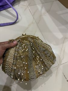 Embellished Beaded Clutch Bag