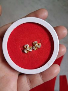 Charming Heart Stud Earrings gold 22crt