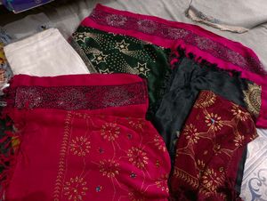 Embellished Silk Dupattas