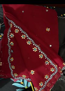 Elegant Maroon Saree