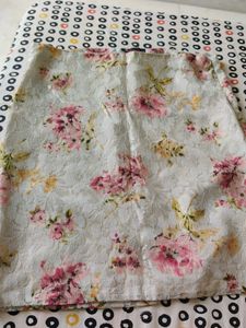 Cream Color Net Knee Length Skirt