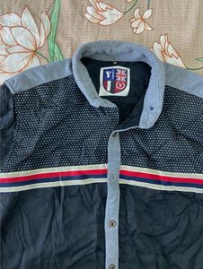 Black Vintage Men's Button-Up Shirt