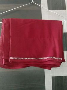 Elegant Maroon Saree