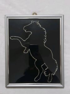 Vintage Horse Silhouette Framed Art
