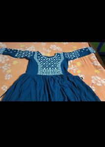 Beautiful Embroidered Teal Kurta