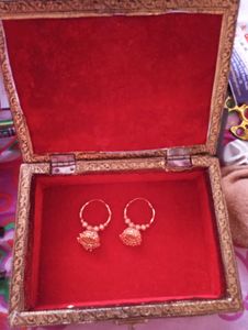 Golden Jhumka Earrings