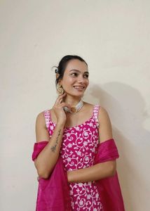 Vibrant Pink Ethnic Kurta Set