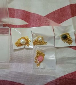 Gold Plated Chain Pendants set of 4