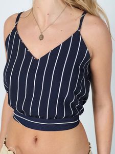 Navy Striped Cami Top