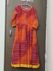 Panit Branded Full Flare Chunri Print Kurti For M