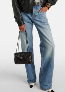 Saint Laurent Black Leather Puffer Bag