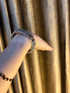 Exquisite German silver kundan  Bangle