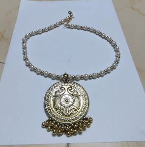 beautiful combo antique pendant necklace and antique pendant long chain for sale